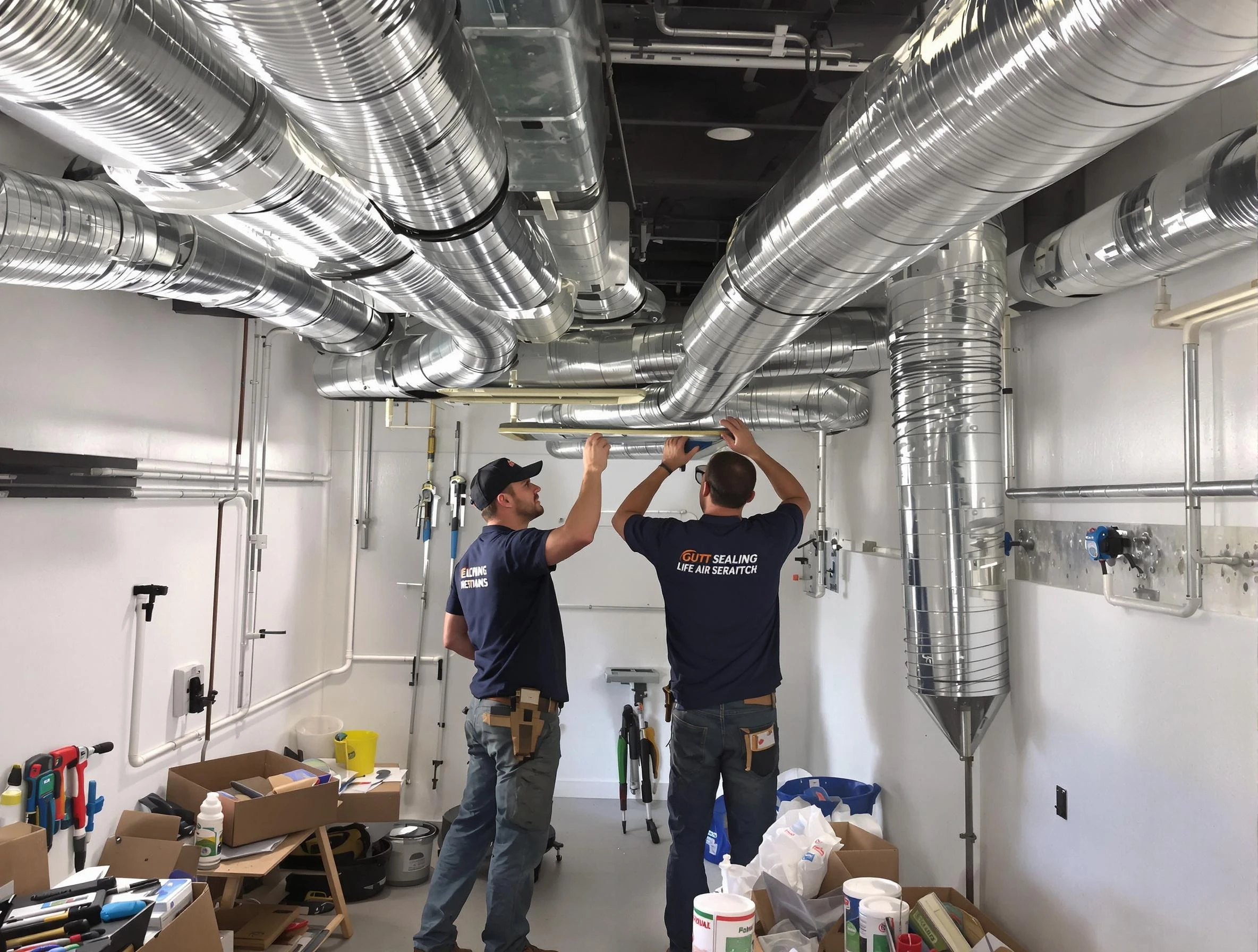 White City Air Duct Cleaning technician applying professional duct sealing solutions in White City