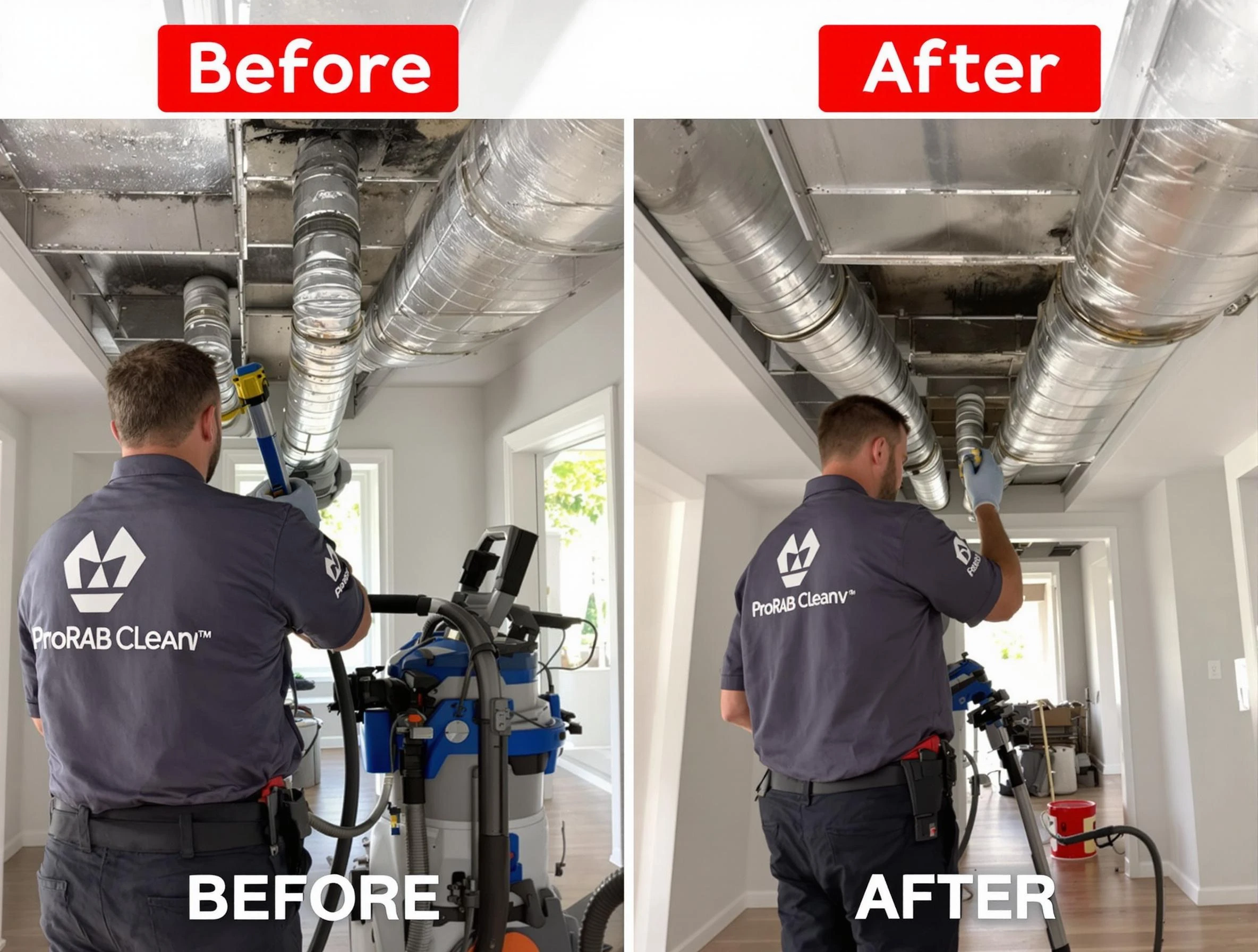 White City Air Duct Cleaning expert performing thorough residential duct cleaning in a White City home